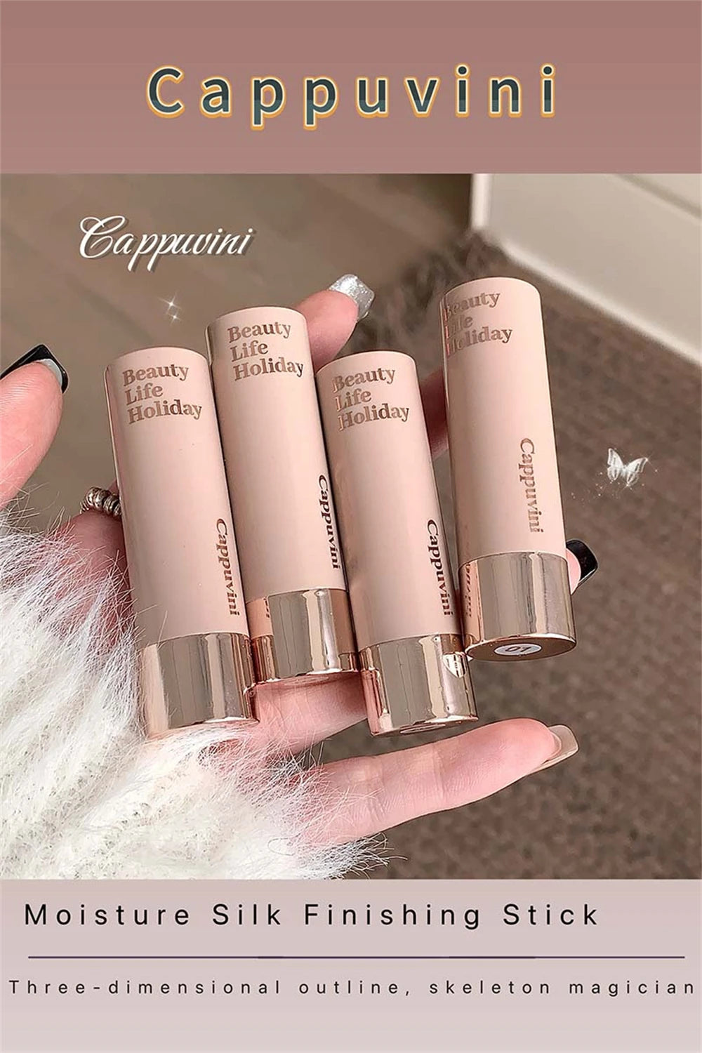 Moisturizing Matte Concealer Contour Stick Smooth Lasting 3D Nose Shadow Waterproof Face Highlight Brighten Contour Makeup