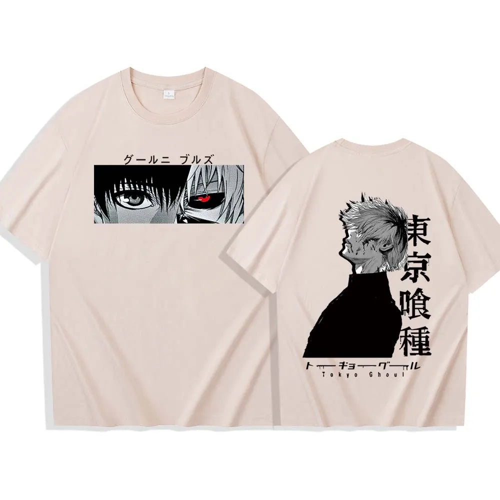 Anime Tokyo Ghoul T-Shirts Man Women Summer Casual O-Neck Short Sleeve Shirts Fans Gift