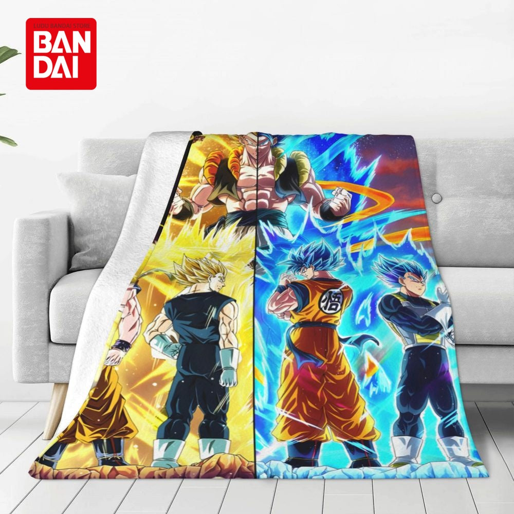Bandai Japan Anime Dragonball Z Goku Throw Blankets on Bed Sofa Air Condition Sleeping Cover Bedding Throws Bedsheet For Kids