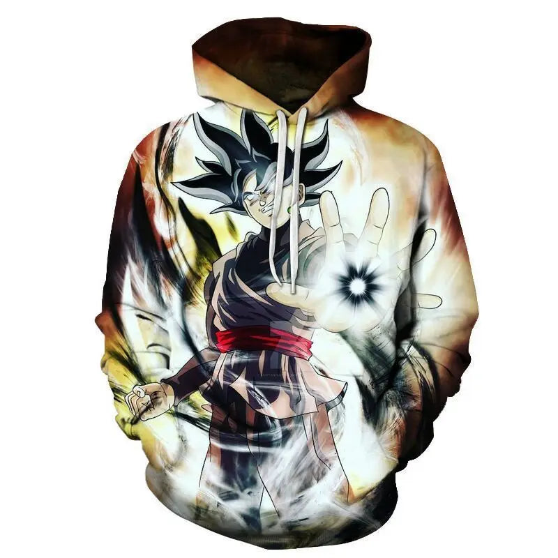 2024 3D New Anime Dragon Ball Printed Sweater Series Pullover Generation Tide Brand Hoodie Gift Pink Goku