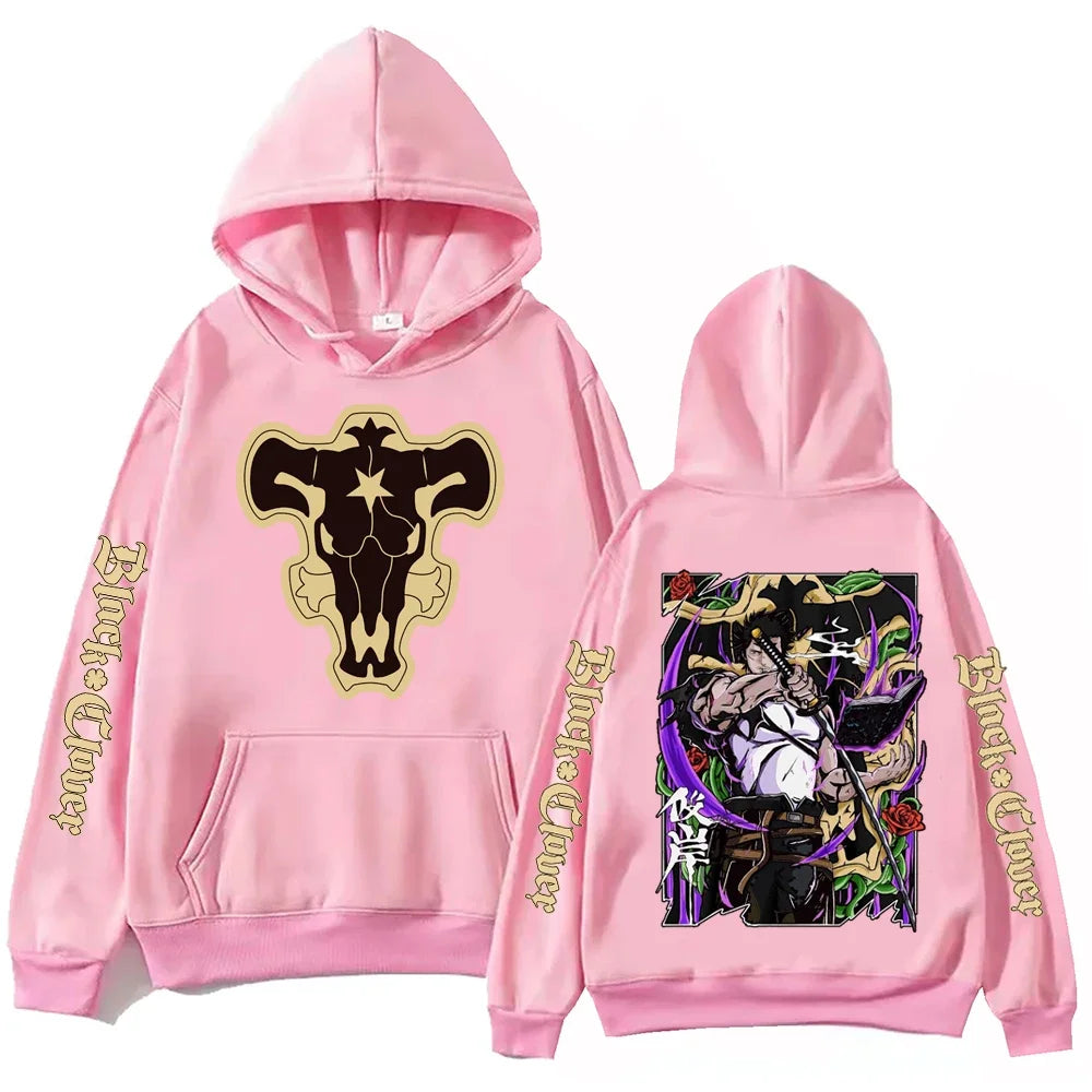 Anime Black Clover Yami Sukehiro  Hoodie Harajuku Hip Hop Pullover Tops Sweatshirt Fans Gift