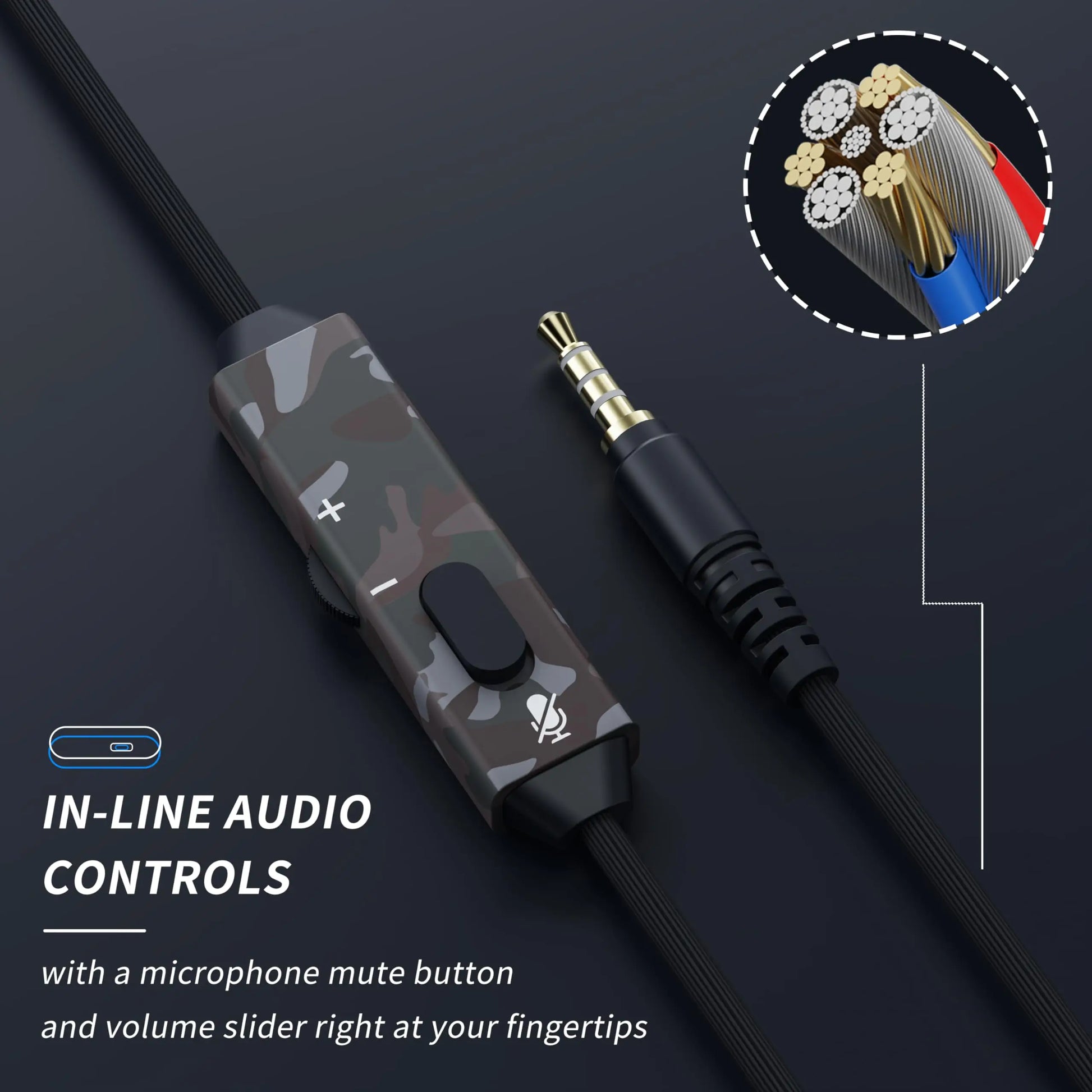 BINNUNE Gaming Headset with Mic for PS4 PS5 Xbox Series X|S Xbox One PC Switch Wired Gaming Headphones for Playstation 5 Xbox 1