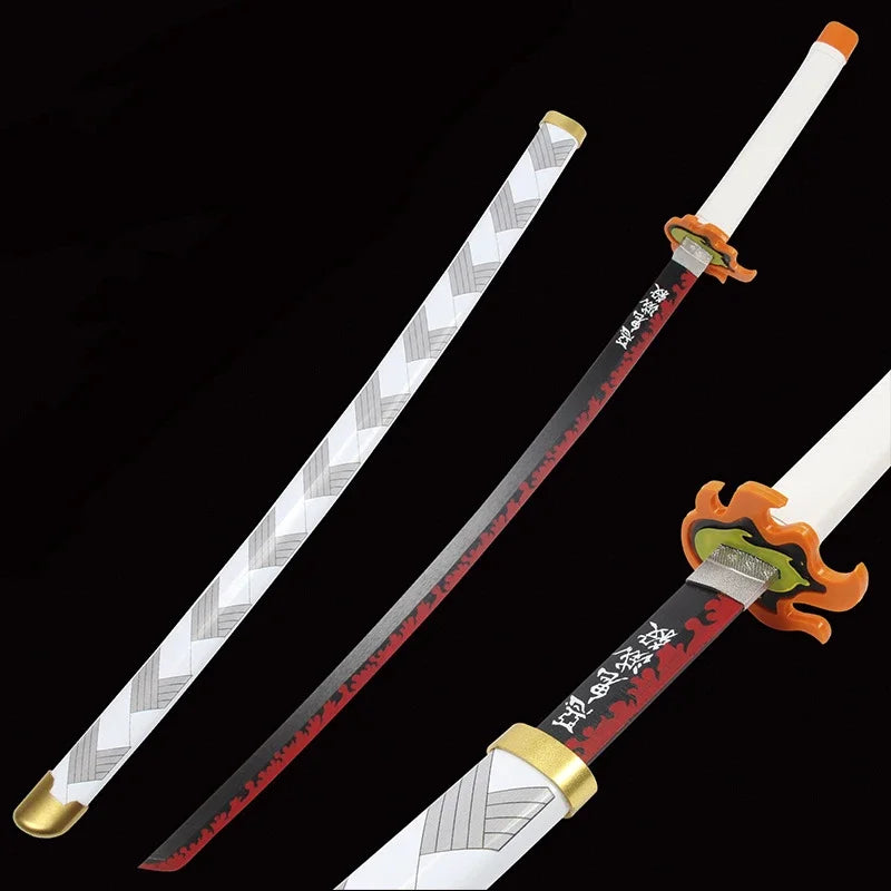 Demon Slayer Weapon Kamado Tanjirou Nichirin Blade 103cm Anime Peripheral Wood Sword Model Cosplay Weapon Katana Gifts Toys Boys