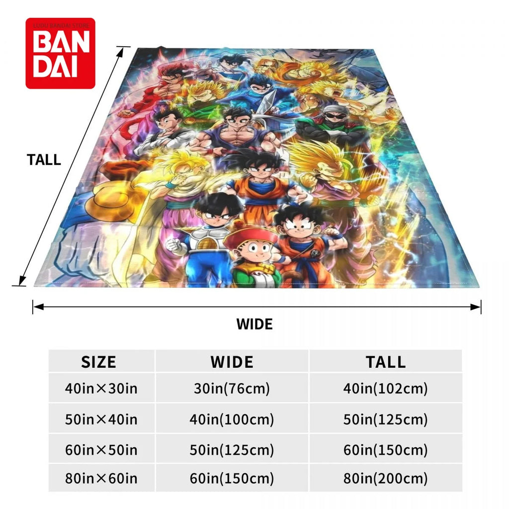 Bandai Japan Anime Dragonball Z Goku Throw Blankets on Bed Sofa Air Condition Sleeping Cover Bedding Throws Bedsheet For Kids