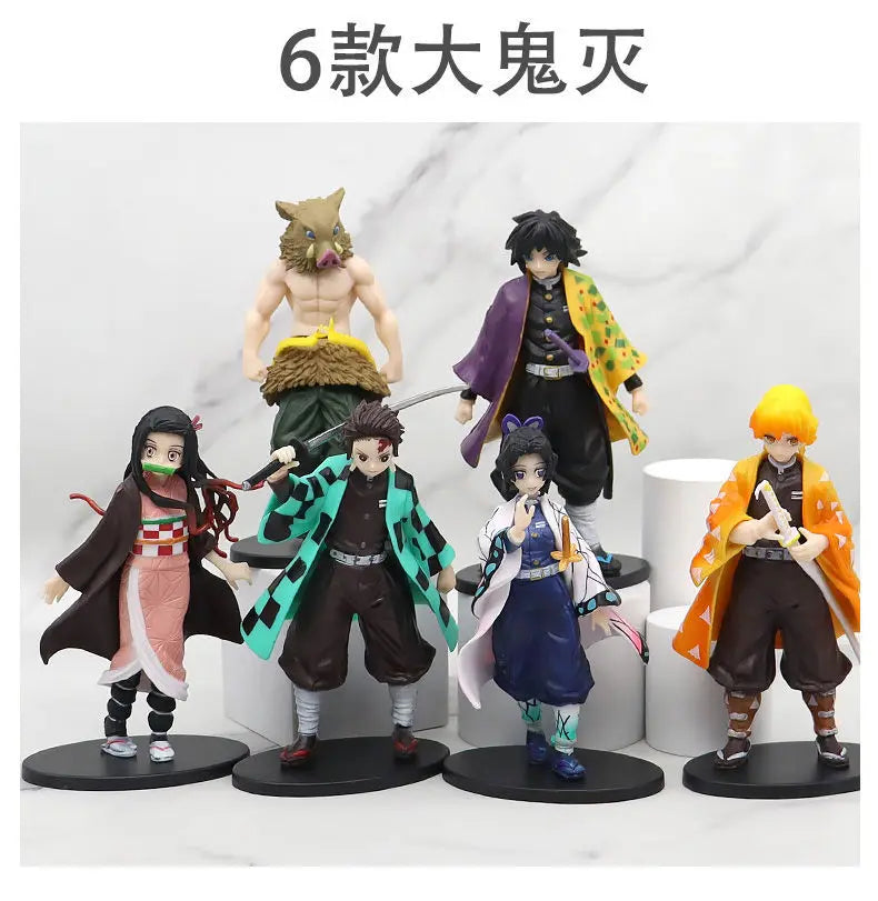 Demon Slayer doll Kamado Tanjirou Nezuko Action Figures Model Toys Zenitsu Figurine Inosuke Kimetsu No Yaiba Figura kids gift
