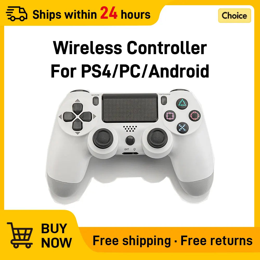 Game Controller for PS4/Slim/Pro Wireless Gamepad For PC Dual Vibration Joystick For IOS/Android