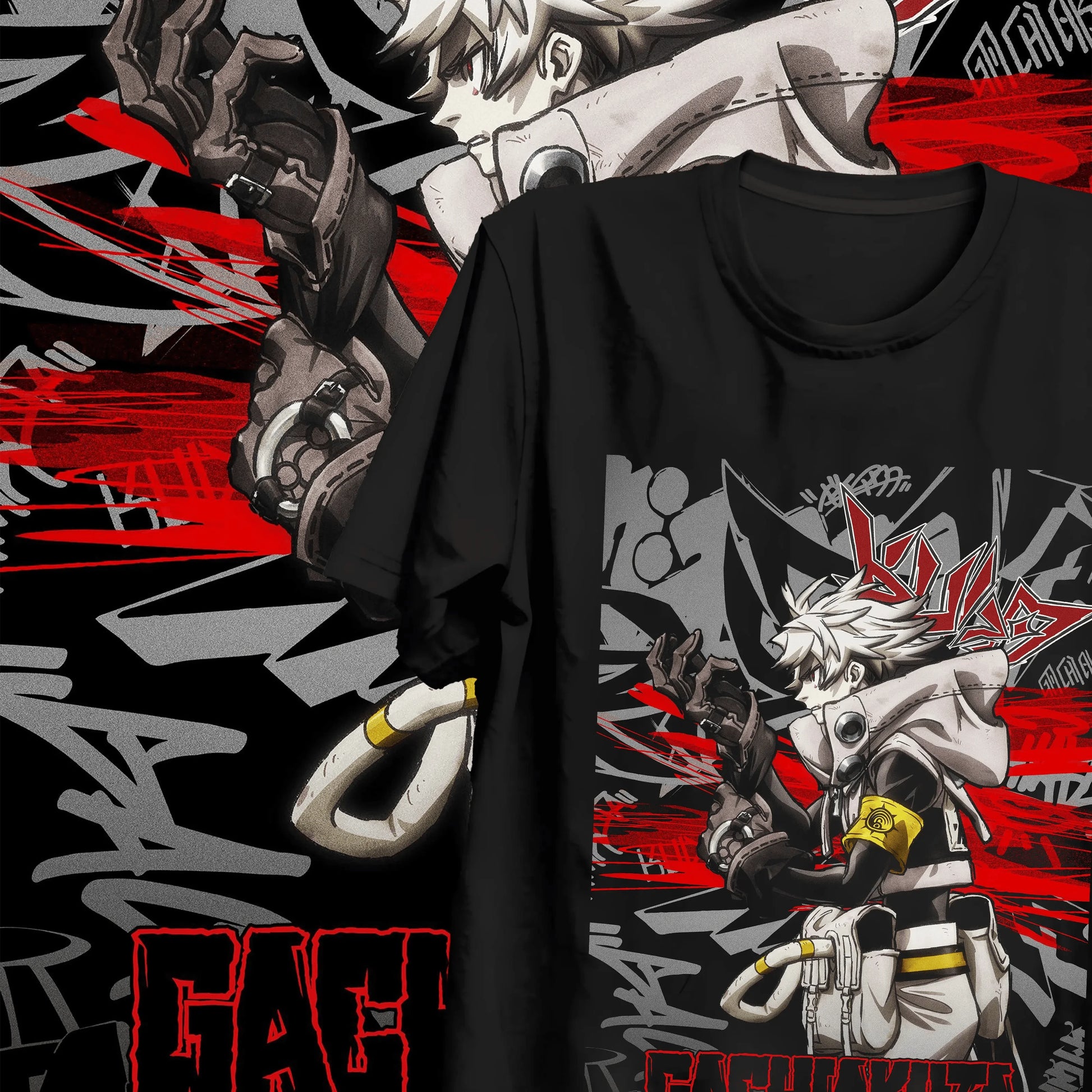 Hot Anime Gachiakuta Loose Oversized T-shirt Y2k Graphic Print T-Shirt Anime Unisex Clothing Casual Heavy Cotton Harajuku Tee