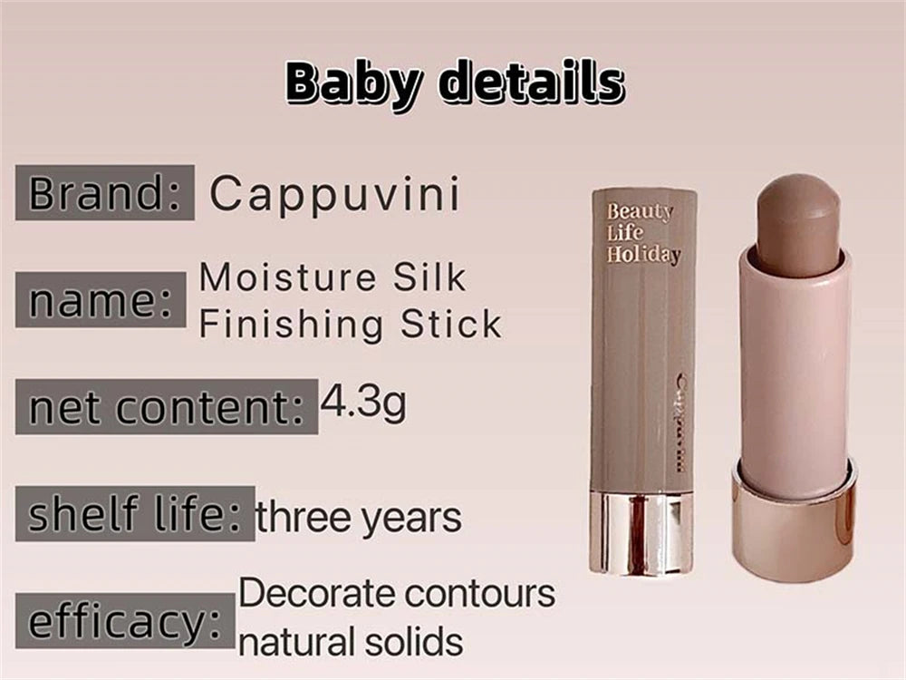 Moisturizing Matte Concealer Contour Stick Smooth Lasting 3D Nose Shadow Waterproof Face Highlight Brighten Contour Makeup