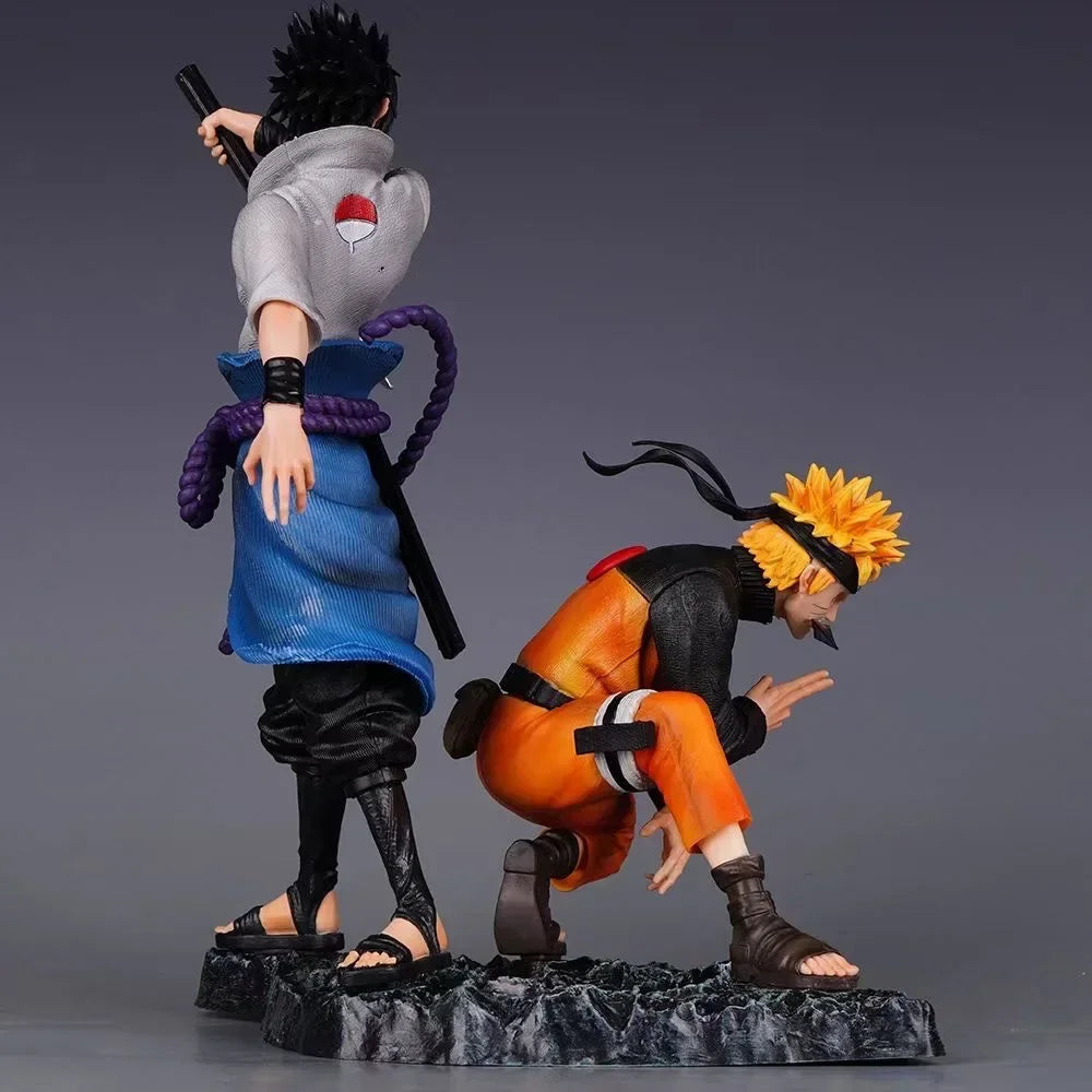 Anime Naruto Figures GK Uzumaki Naruto Uchiha Sasuke Action Figures Binding 01 PVC Collection Model Cool Ornament Desktop Toys