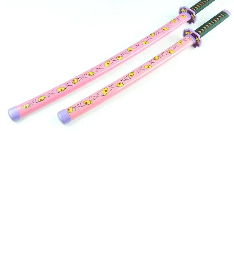 104cm Demon Slayer Katana Sword Kimetsu No Yaiba Anime Cosplay Prop Ninja Knife Real Size Japanese Katana Samurai Sabre Kid Toys