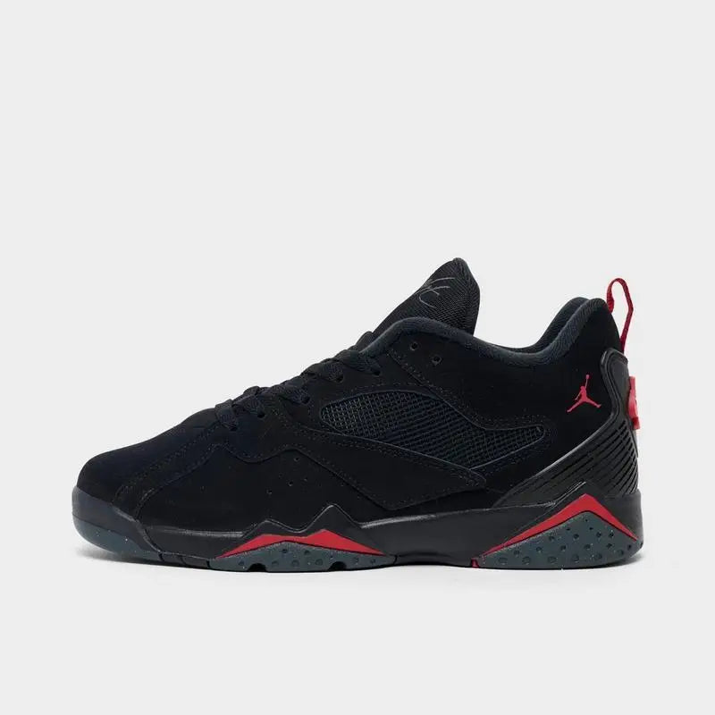 Big Kids' Air Jordan MVP 92 Basketball Shoes in black and red, showcasing a stylish design and breathable materials.