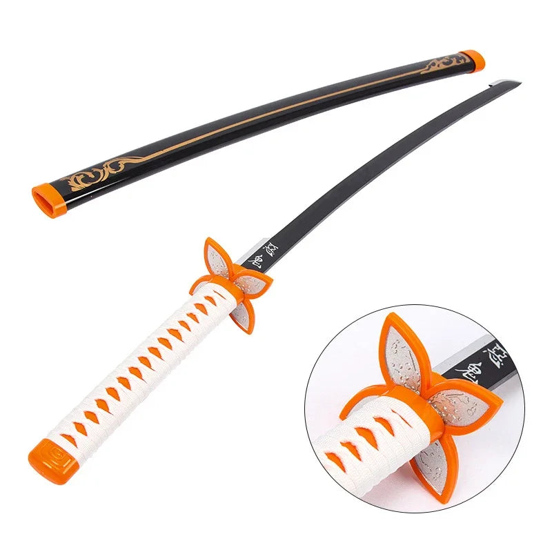 Demon Slayer Weapon Kamado Tanjirou Nichirin Blade 103cm Anime Peripheral Wood Sword Model Cosplay Weapon Katana Gifts Toys Boys