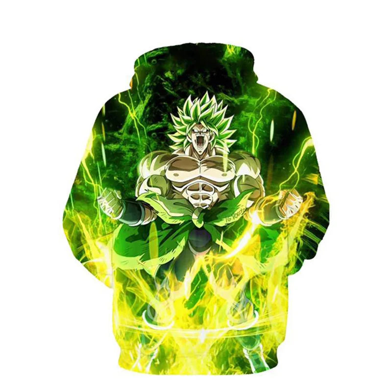 2024 3D New Anime Dragon Ball Printed Sweater Series Pullover Generation Tide Brand Hoodie Gift Pink Goku