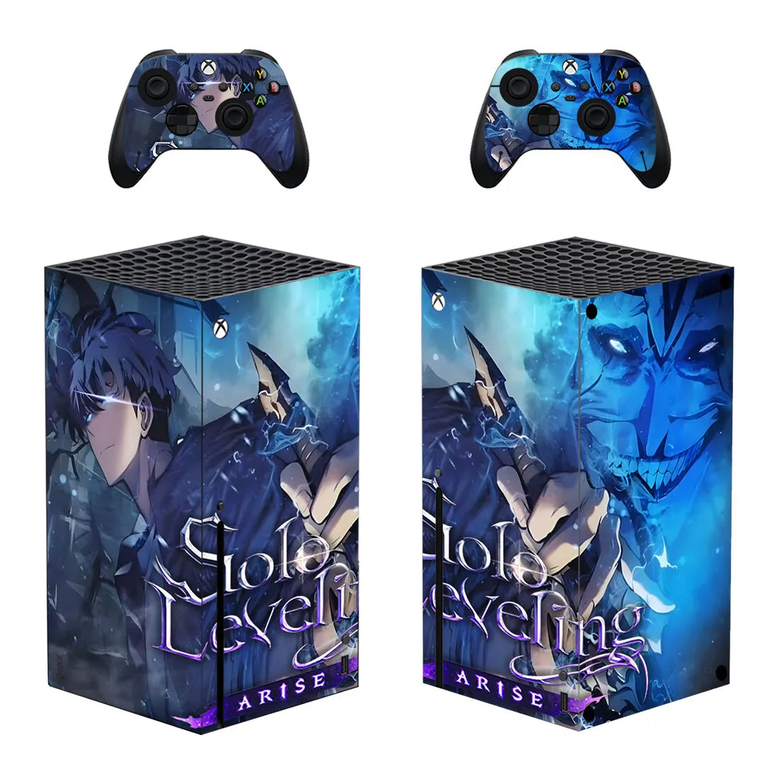 Anime Solo Leveling Skin Sticker Decal Cover for Xbox Series X Console and 2 Controllers Xbox Series X Skin Sticker Vinyl