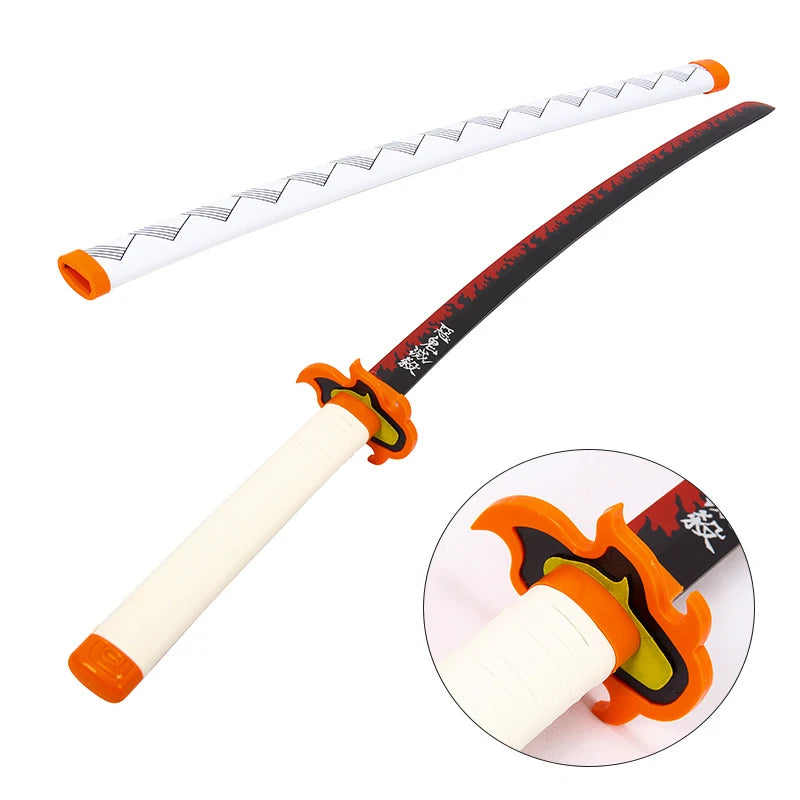 Demon Slayer Weapon Kamado Tanjirou Nichirin Blade 103cm Anime Peripheral Wood Sword Model Cosplay Weapon Katana Gifts Toys Boys