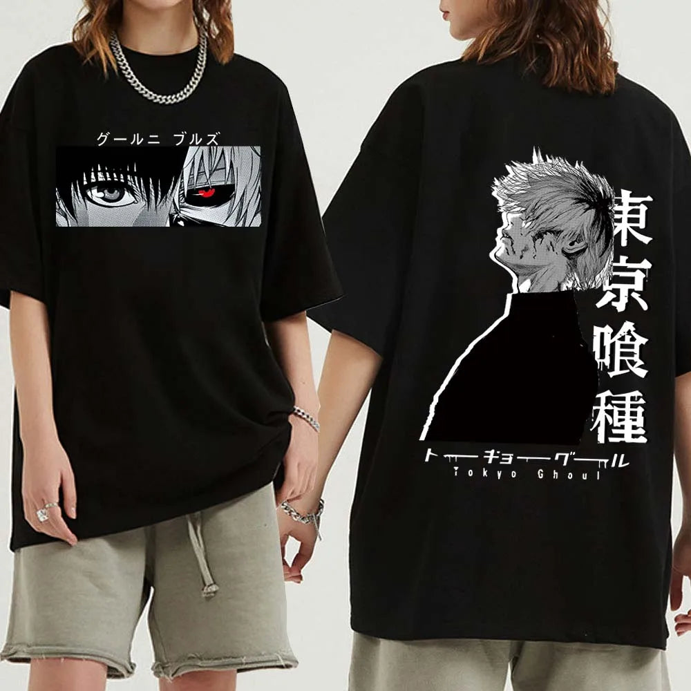 Anime Tokyo Ghoul T-Shirts Man Women Summer Casual O-Neck Short Sleeve Shirts Fans Gift