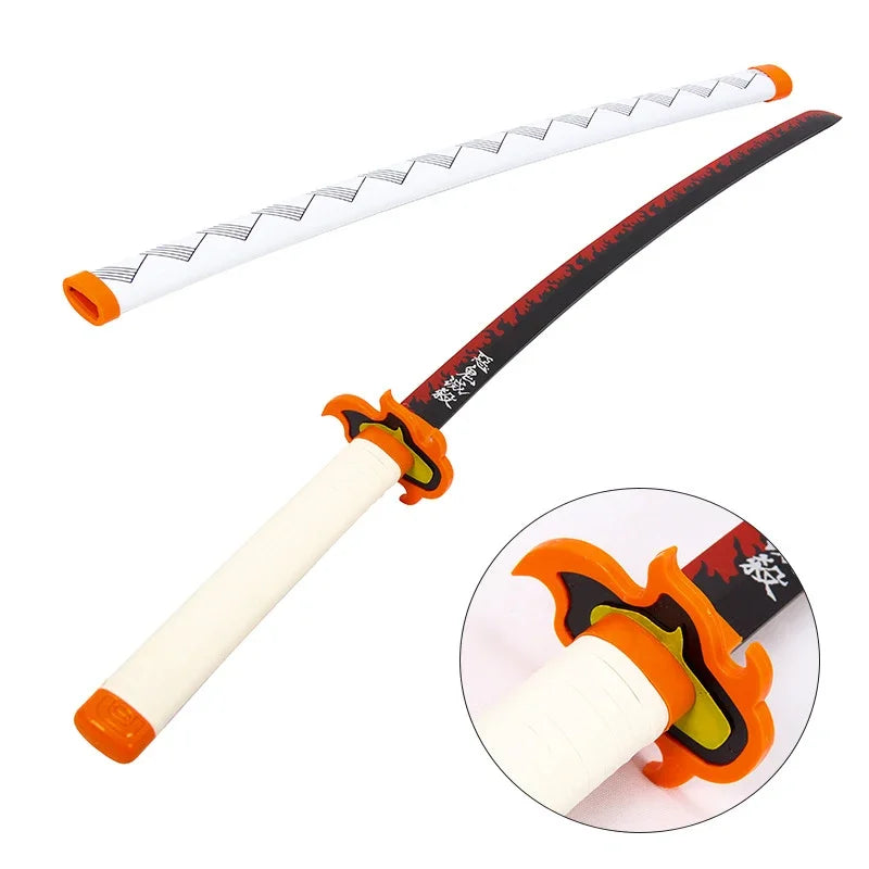 Demon Slayer Weapon Kamado Tanjirou Nichirin Blade 103cm Anime Peripheral Wood Sword Model Cosplay Weapon Katana Gifts Toys Boys
