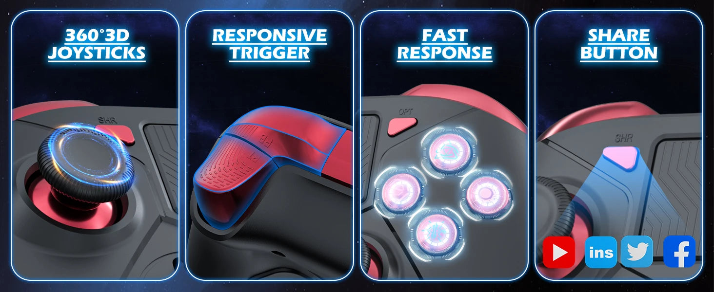 For PS5 Console Wireless Controller Supports BLACK MYTH WUKONG W/ Turbo Dual Vibration Gamepad For Steam/PC Game Remote Control