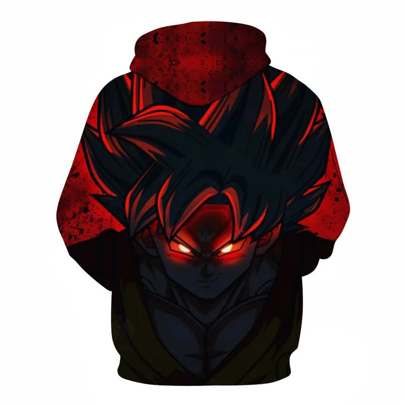 2024 3D New Anime Dragon Ball Printed Sweater Series Pullover Generation Tide Brand Hoodie Gift Pink Goku