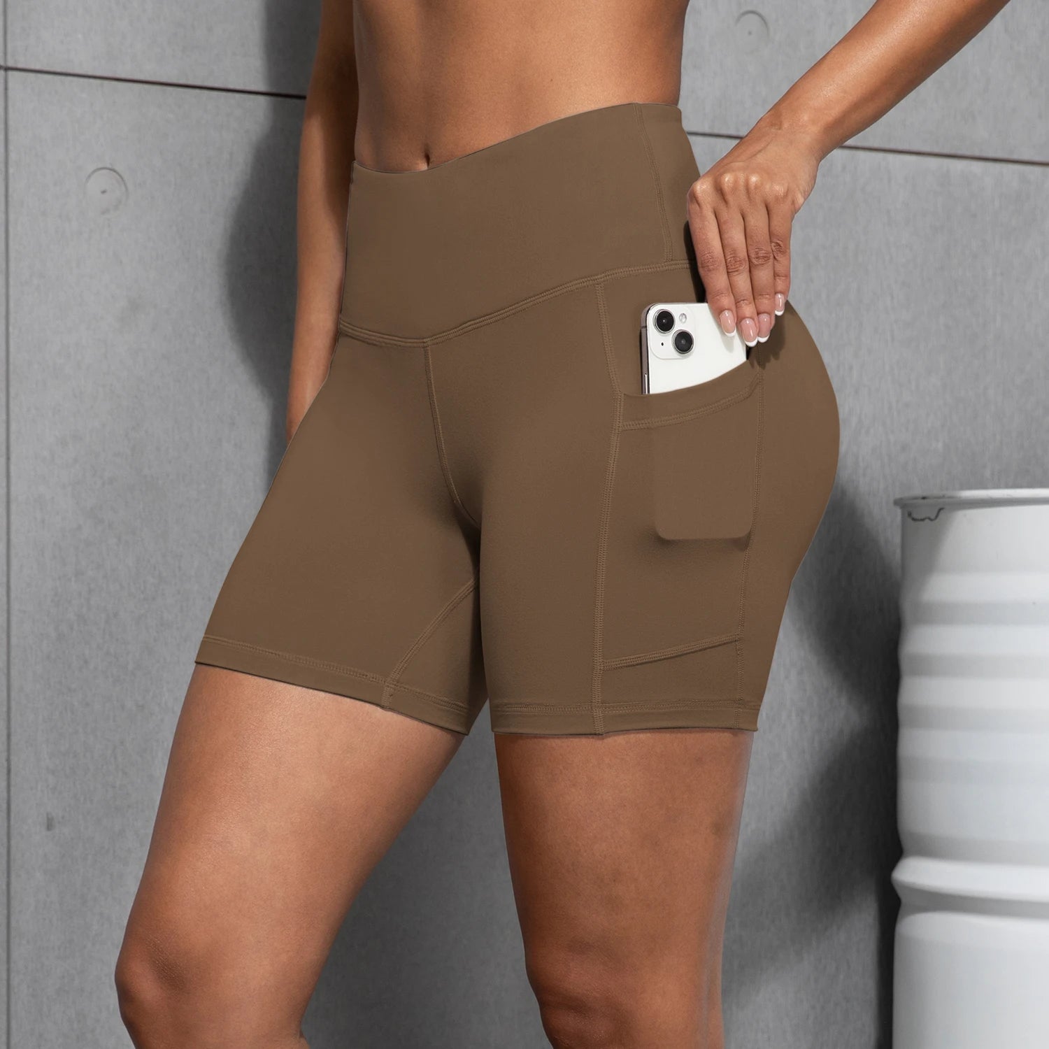 Women Sports Pocket Shorts Leggings Suitable For Running Fitness Cycling Gym leisure High Waist Quick Drying Yoga Shorts