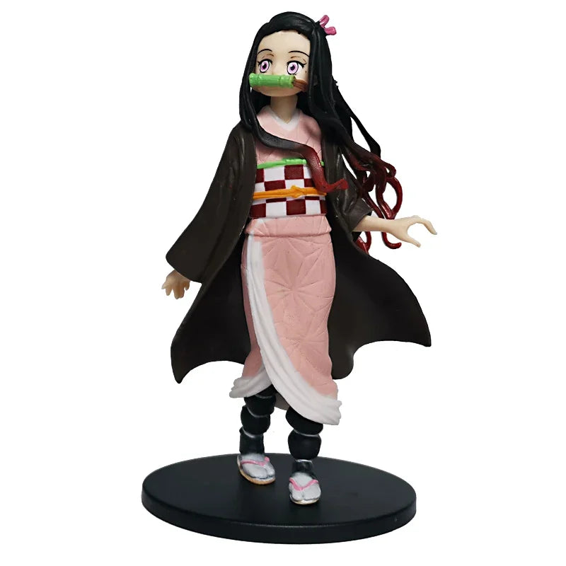 Anime Figure Demon Slayer Figures Kimetsu No Yaiba Doll Tanjiro Nezuko Zenitsu Figurine Inosuke Warrior Action Figure Model Toys