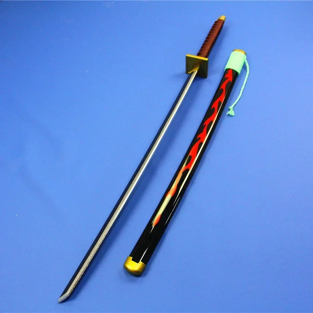 104cm Zoro Katana Sandai Kitetsu Sword Blade Anime Cosplay Prop Ninja Knife Real Full Size Japanese Katana Samurai Sabre Kid Toy