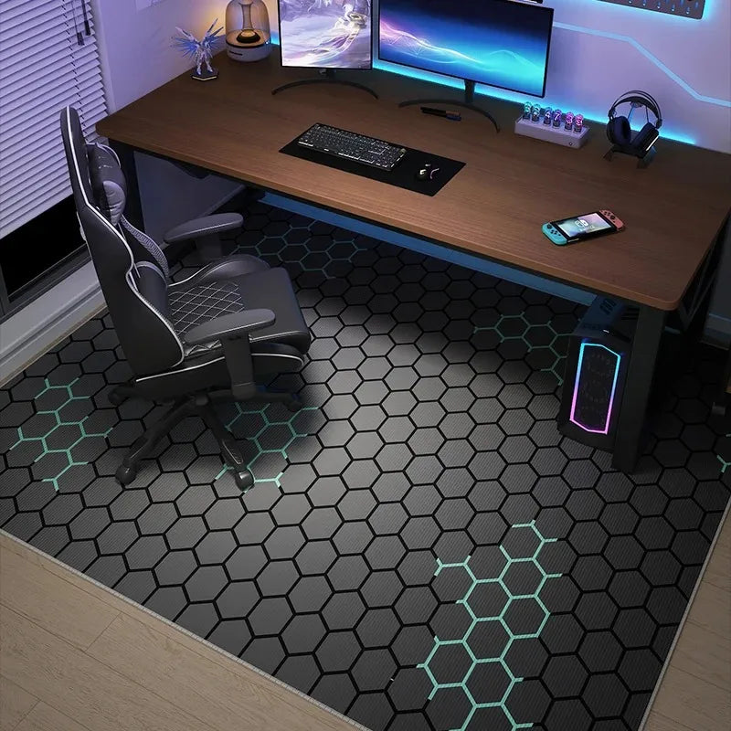 Gaming Mats Bedroom Rug Gamer Carpet Non-slip Wear-resistant Living Room Floor Mat American Laser Light Large Size Study Rug 양탄자