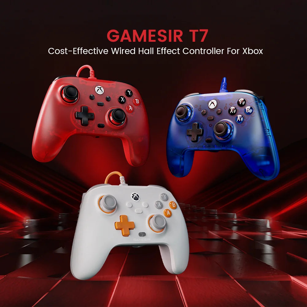 GameSir T7 Xbox Gaming Controller Wired Gamepad for Xbox Series X, Xbox Series S, Xbox One, with Hall Effect Joystick Trigger