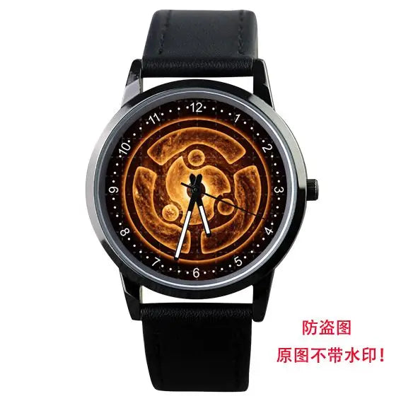 Naruto Watch Men's Electronic Watch Casual Leather Strap Waterproof Watch Animation Uzumaki Naruto Sharingan Holiday Gift Watch
