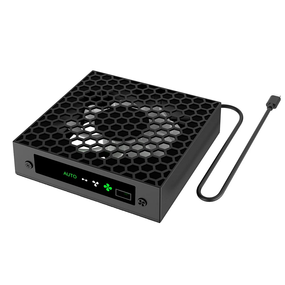 RGB Cooling Fan 3 Level Adjustable Speed Temperature-Controlled Cooling Fan System with Headset Holder for Xbox Series X