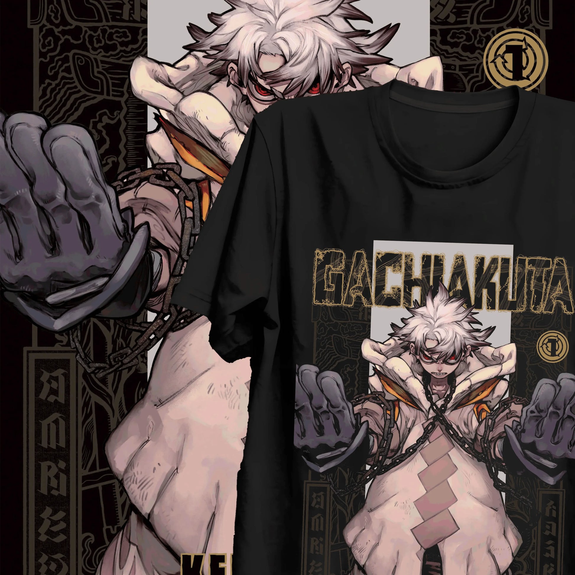Hot Anime Gachiakuta Loose Oversized T-shirt Y2k Graphic Print T-Shirt Anime Unisex Clothing Casual Heavy Cotton Harajuku Tee