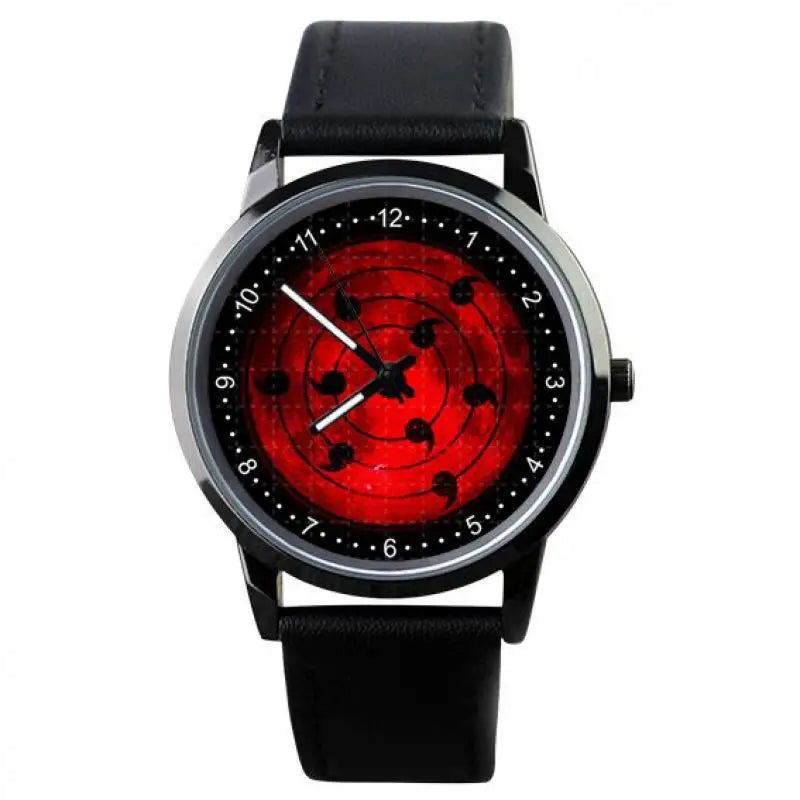 Naruto Watch Men's Electronic Watch Casual Leather Strap Waterproof Watch Animation Uzumaki Naruto Sharingan Holiday Gift Watch