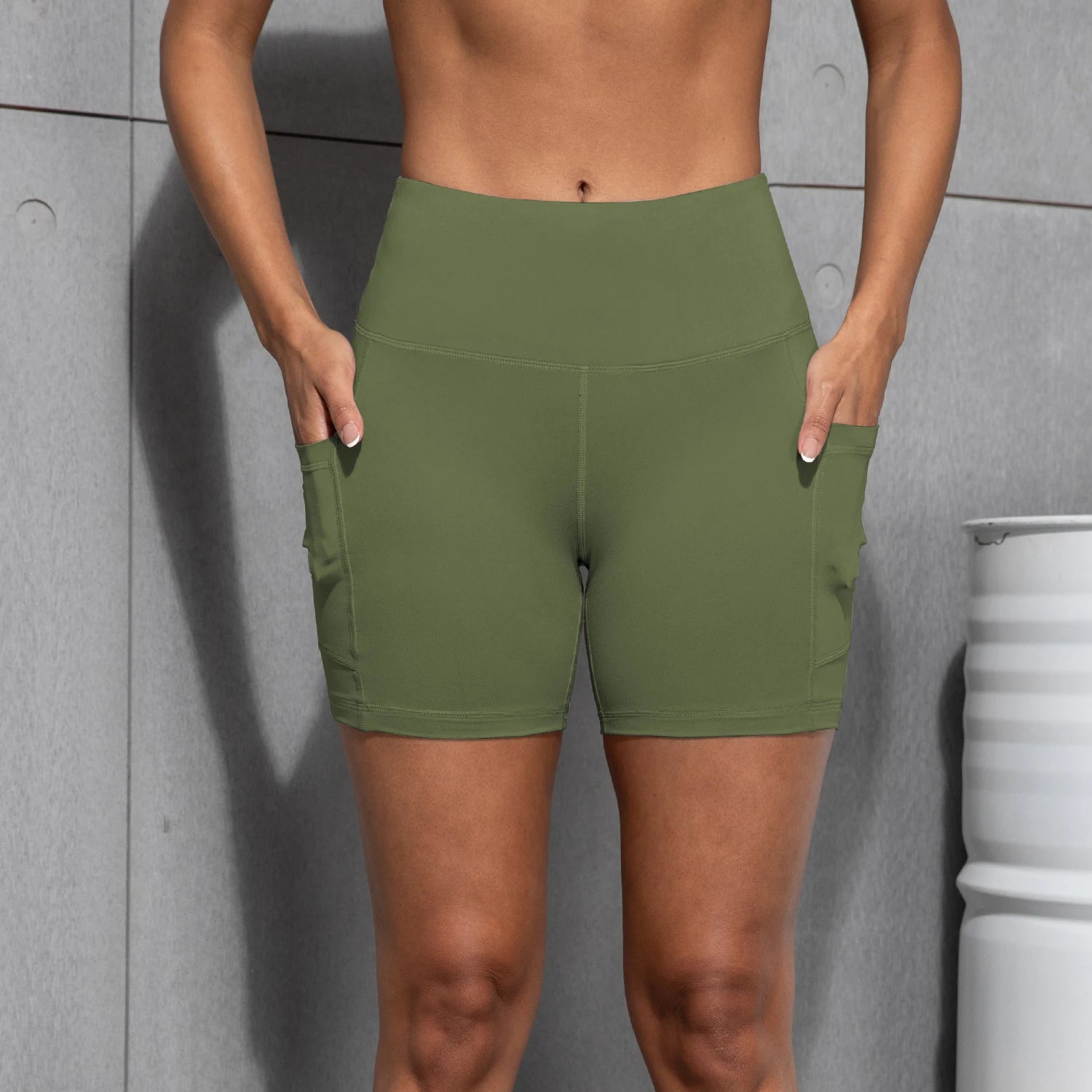 Women Sports Pocket Shorts Leggings Suitable For Running Fitness Cycling Gym leisure High Waist Quick Drying Yoga Shorts