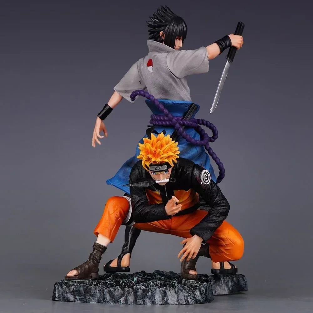 Anime Naruto Figures GK Uzumaki Naruto Uchiha Sasuke Action Figures Binding 01 PVC Collection Model Cool Ornament Desktop Toys