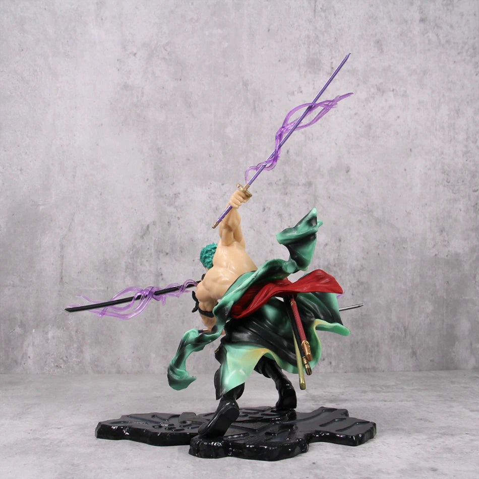 Hot One Piece 10cm Anime Figure GK Roronoa Zoro Three-blade Sa-maximum Manga Anime Statue Action Figure Collection Model Kid Toy