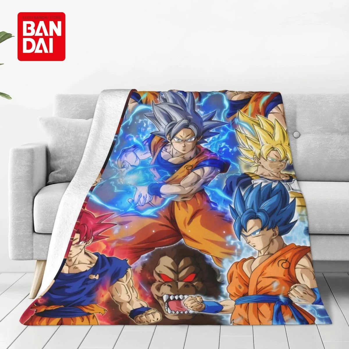 Bandai Japan Anime Dragonball Z Goku Throw Blankets on Bed Sofa Air Condition Sleeping Cover Bedding Throws Bedsheet For Kids