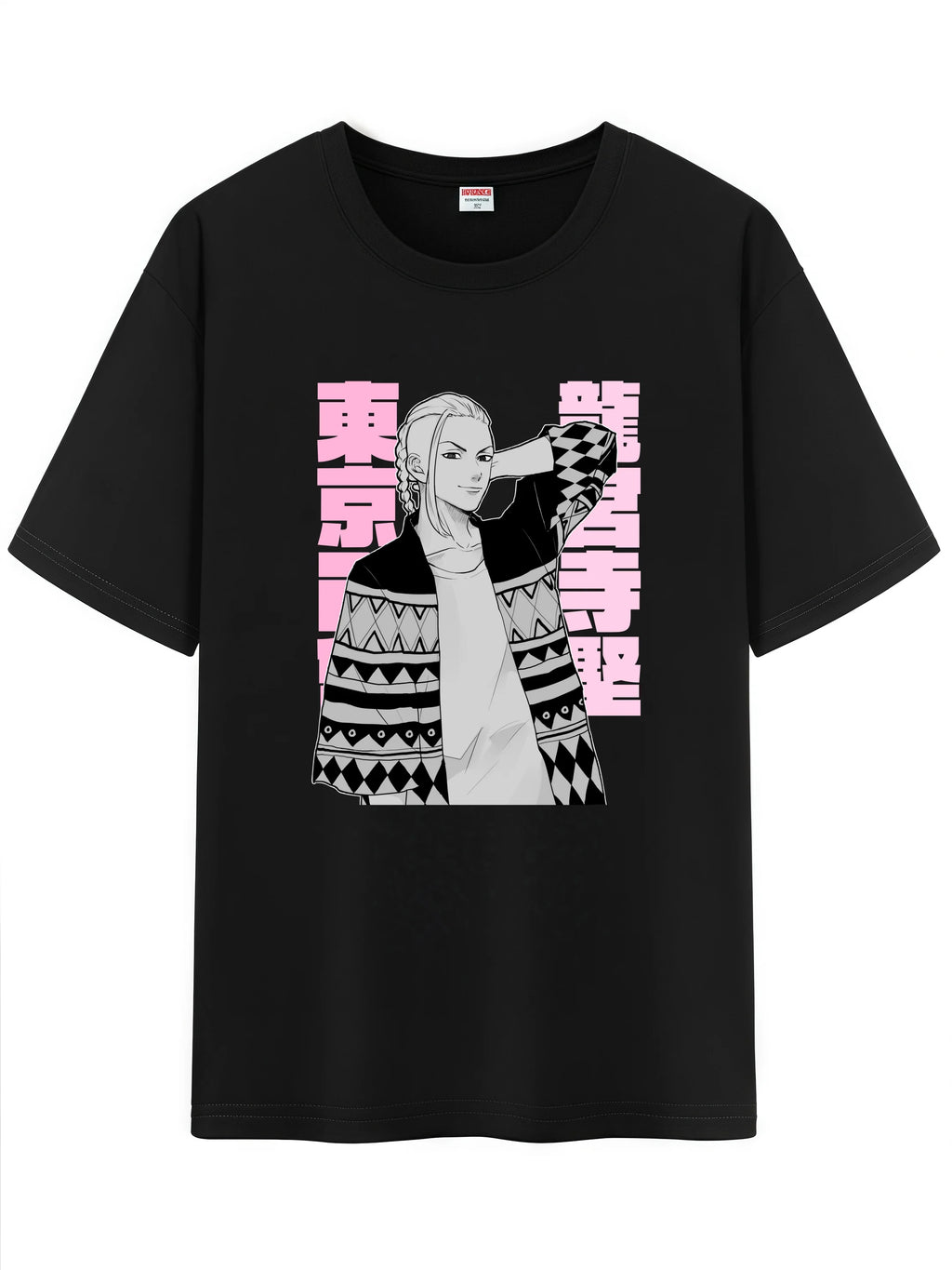 Unisex Japanese Anime Pattern T-Shirt, Tokyo Revengers Character Graphic Short Sleeve Regular Fix Tee Shirt