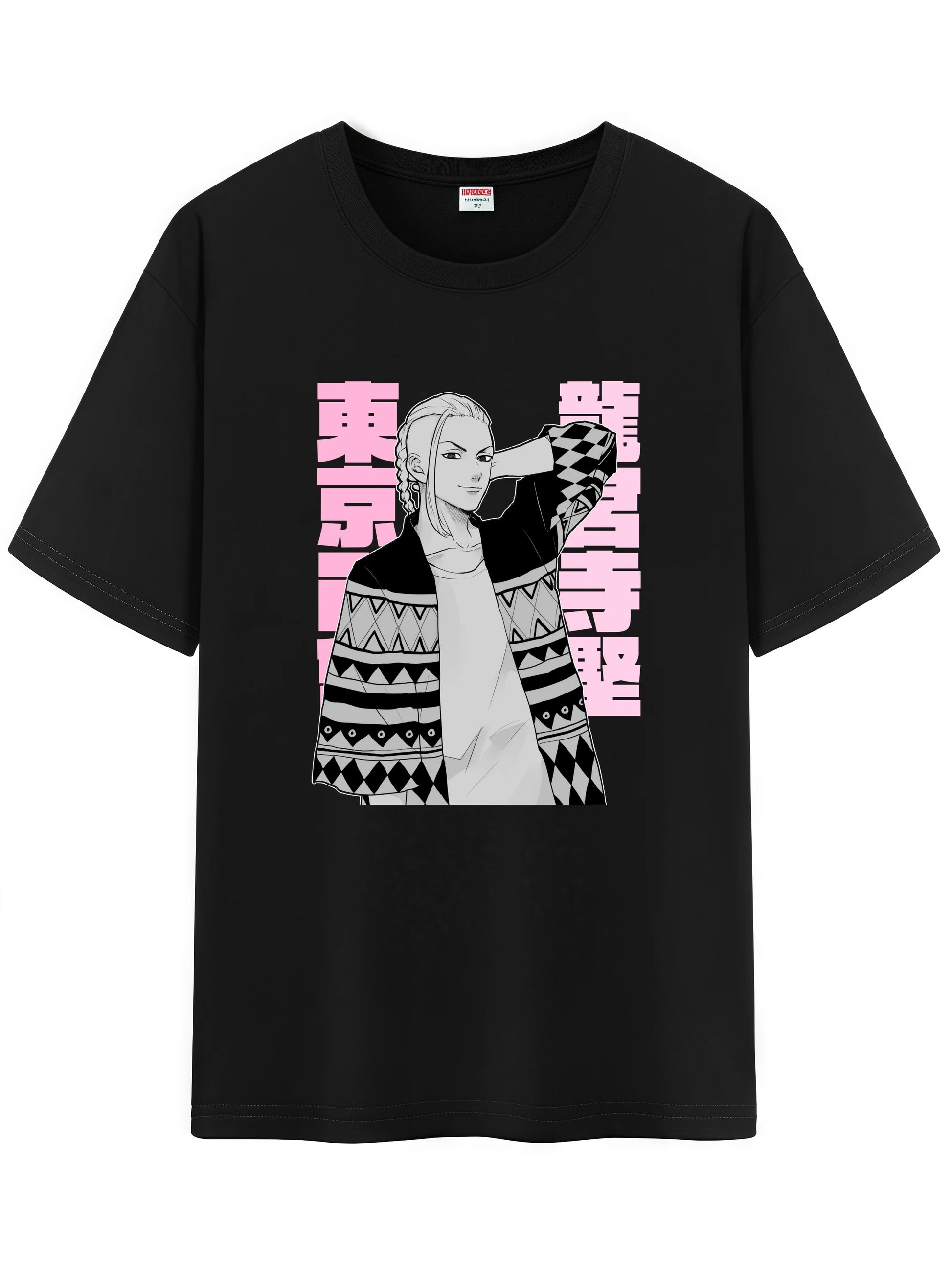 Unisex Japanese Anime Pattern T-Shirt, Tokyo Revengers Character Graphic Short Sleeve Regular Fix Tee Shirt