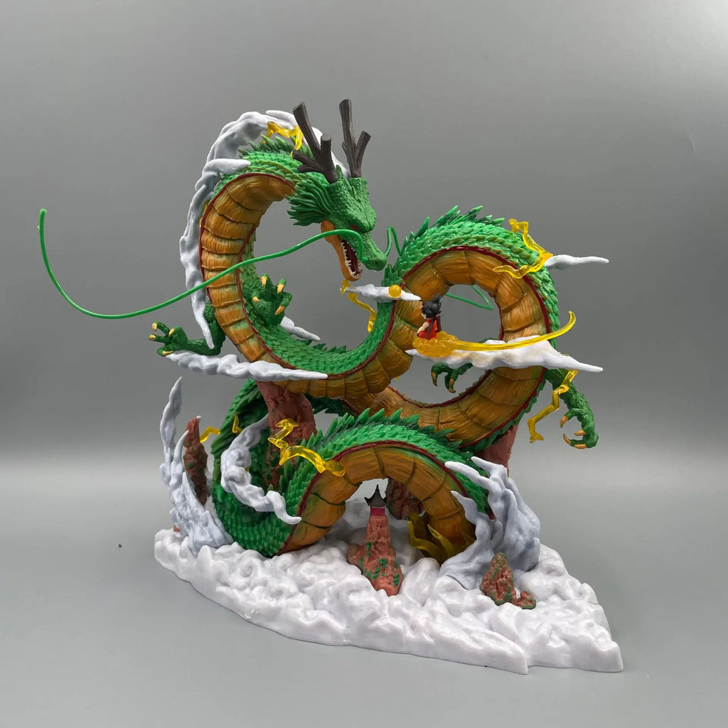 24cm Dragon Ball Anime Figure Shenron Figure Goku And Shenron Figurine Model Pvc Statue Doll Collection Room Toy Gifts