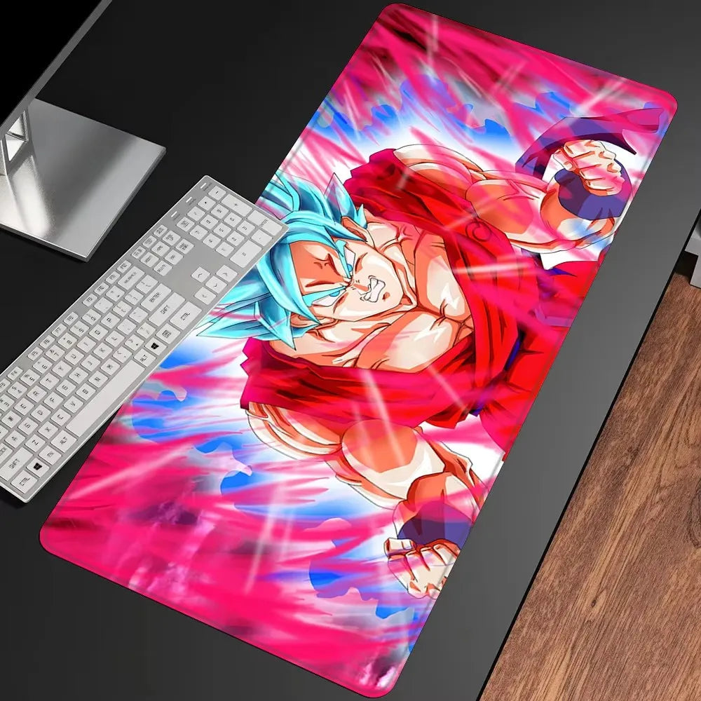 MINISO Anime Goku Dragon Warrior Mouse Pad Large Gaming Desk Mat Non-slip Keyboard Rug PC Laptop Office Gamer Accessories XXL