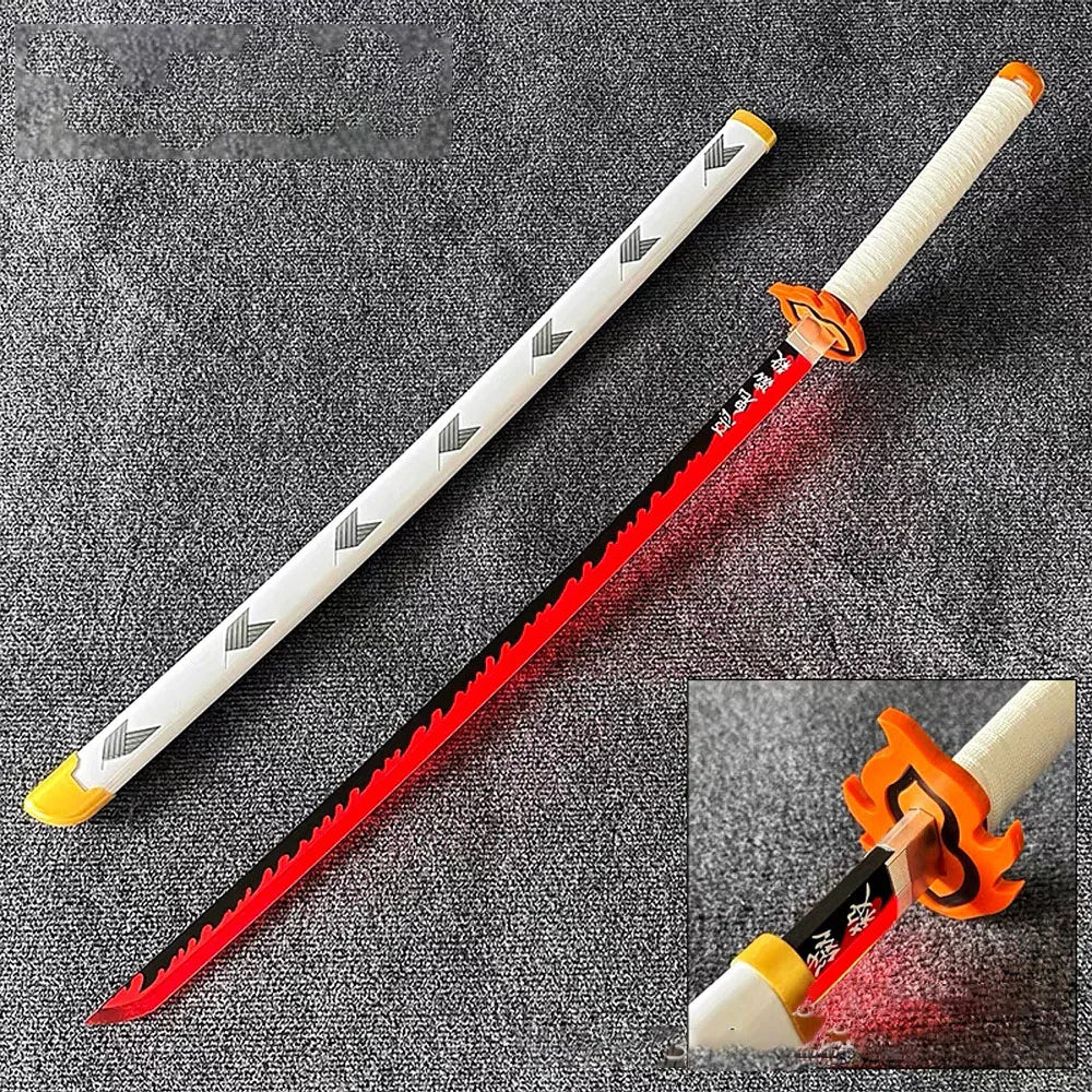 Demon Slayer 103cm/40.56in Light Sword Cosplay Anime Peripherals Katana Cosplay Luminous Toys Weapon Props Model Holiday Gift