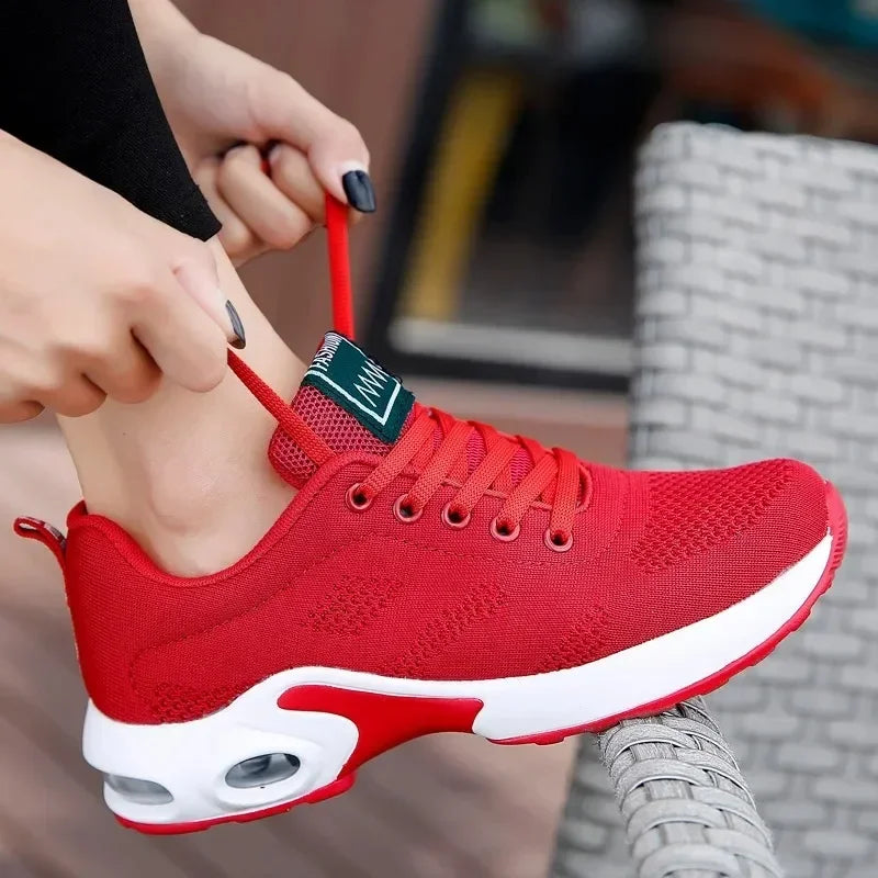 Black anime and more summer women's sneakers with air cushion design, perfect for sports and casual wear.