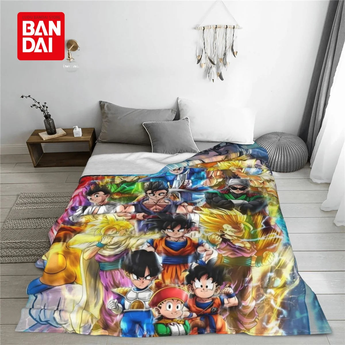 Bandai Japan Anime Dragonball Z Goku Throw Blankets on Bed Sofa Air Condition Sleeping Cover Bedding Throws Bedsheet For Kids