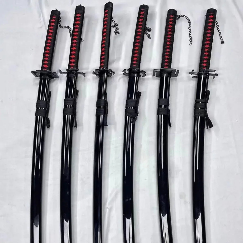 104cm Bleach Katana Sword Bamboo Blade Anime Bleach Byakuya Cosplay Prop Real Size Japanese Samurai Sword Ninja Katana Kid Toy