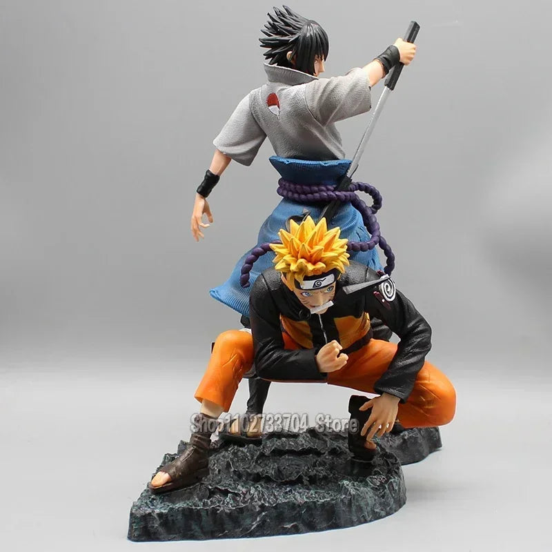 Anime Naruto Figures GK Uzumaki Naruto Uchiha Sasuke Action Figures Binding 01 PVC Collection Model Cool Ornament Desktop Toys