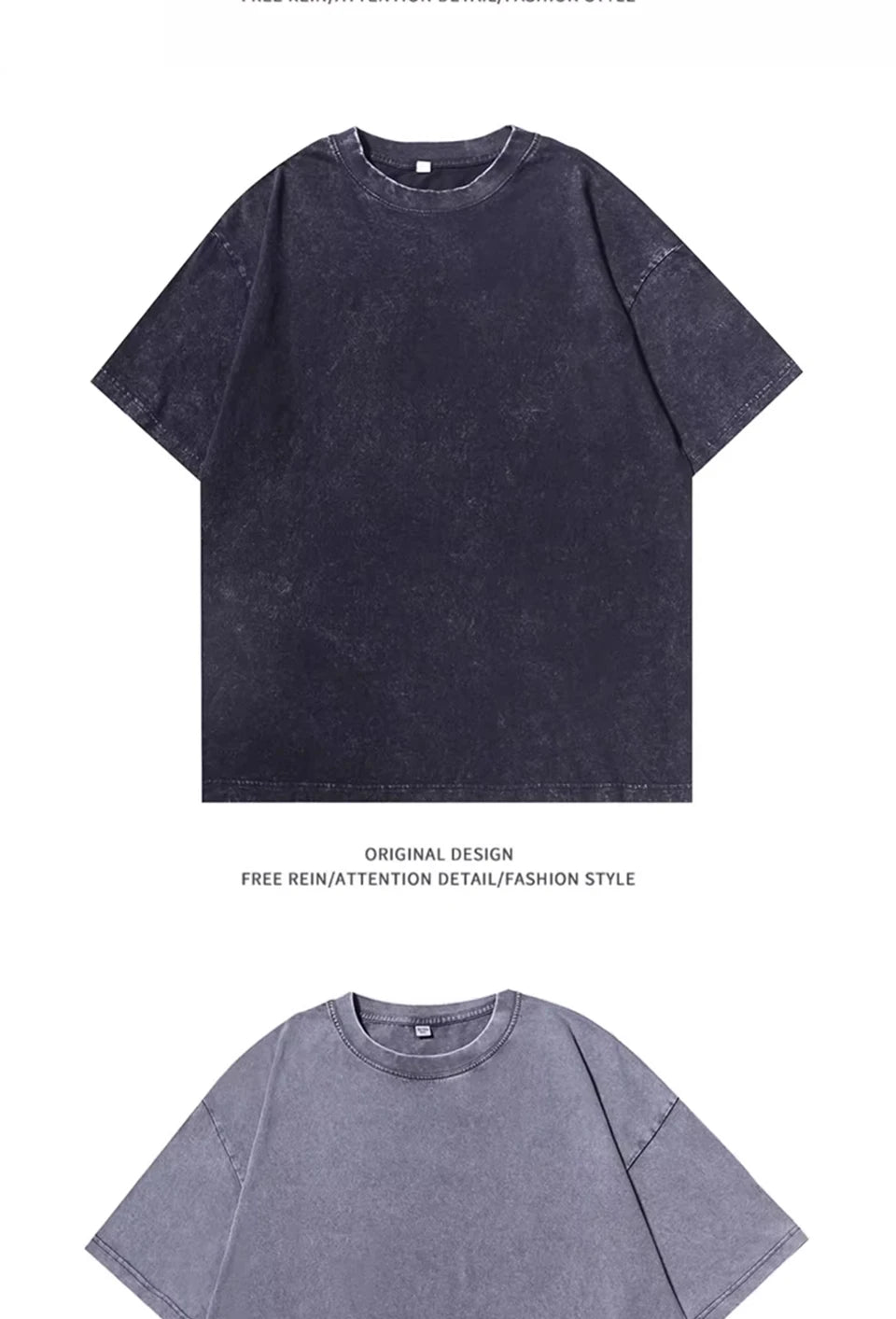 300g Heavy Men Washed Vintage Oversized T-Shirt Street Hip Hop Punk Tee women Harajuku Casual Cotton Short Sleeve Acid Wash Top