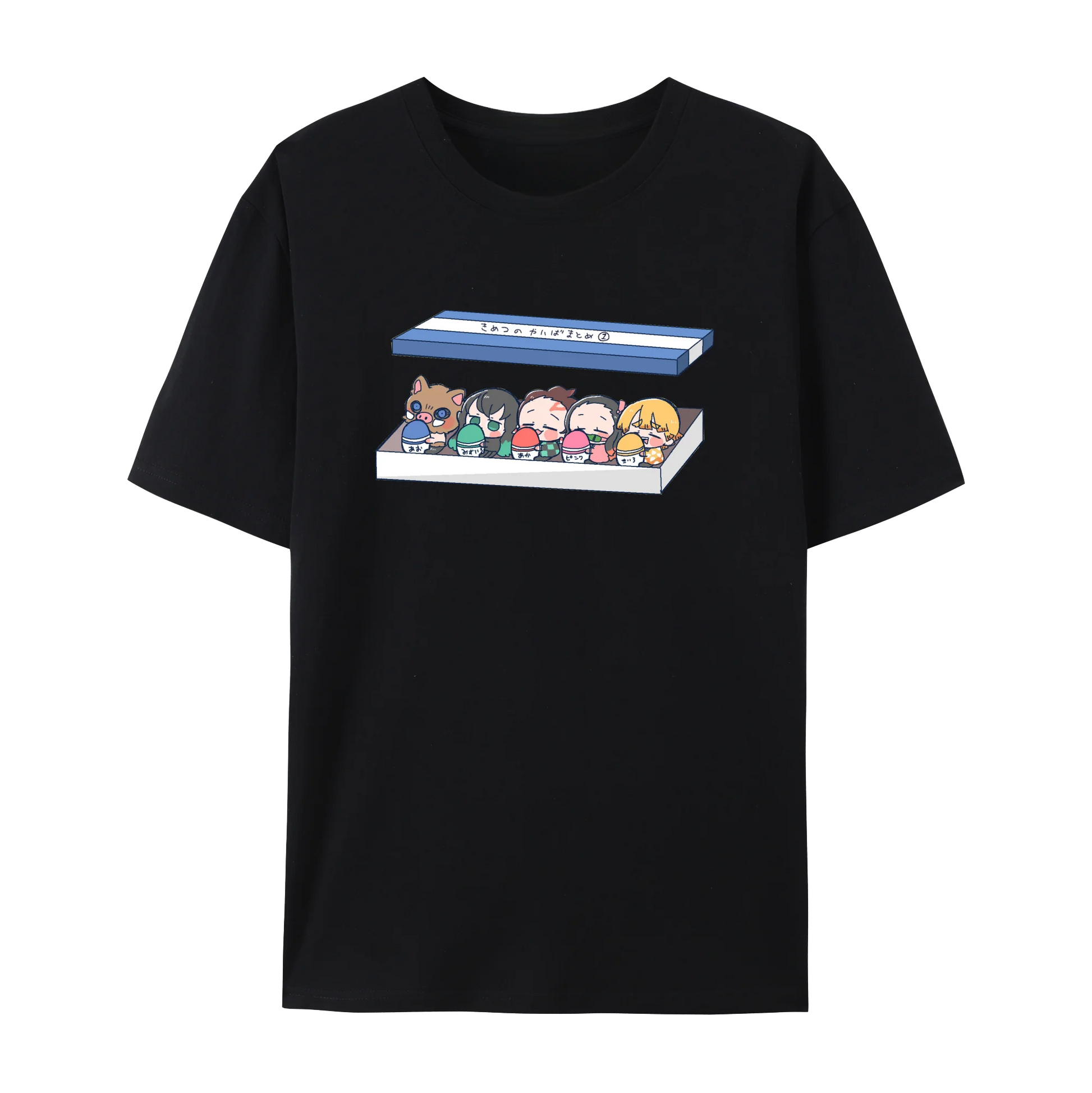 Demon Japanese Anime Slayer Unisex Short Sleeve Crewneck Shirt,Tanjiro & Nezuko Graphic Cotton T-Shirt