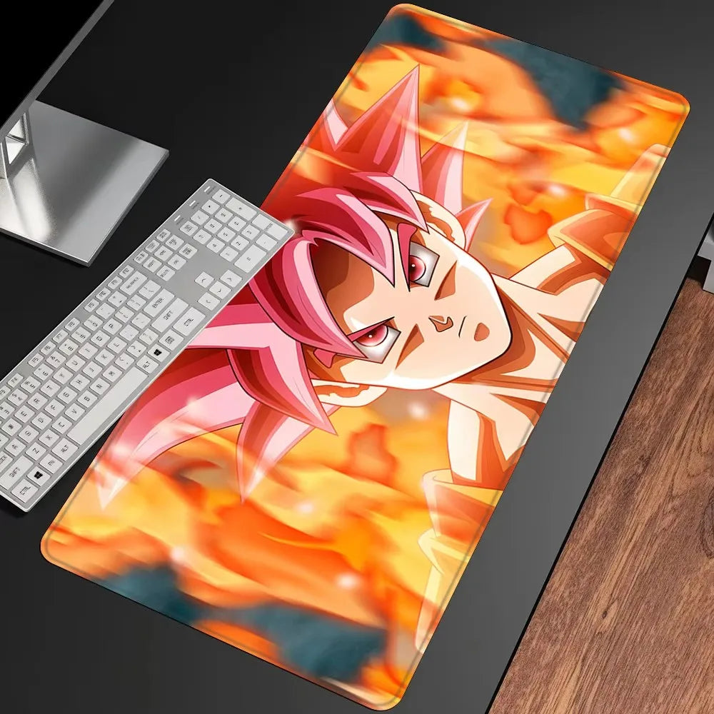 MINISO Anime Goku Dragon Warrior Mouse Pad Large Gaming Desk Mat Non-slip Keyboard Rug PC Laptop Office Gamer Accessories XXL