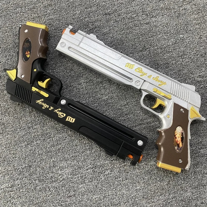 15.7in/40cm Ebony Ivory Gun Katana Devil May Cry 4 Sabre Ninja Sword Cosplay Prop Real Size Japanese Gun Katana Samurai Sword