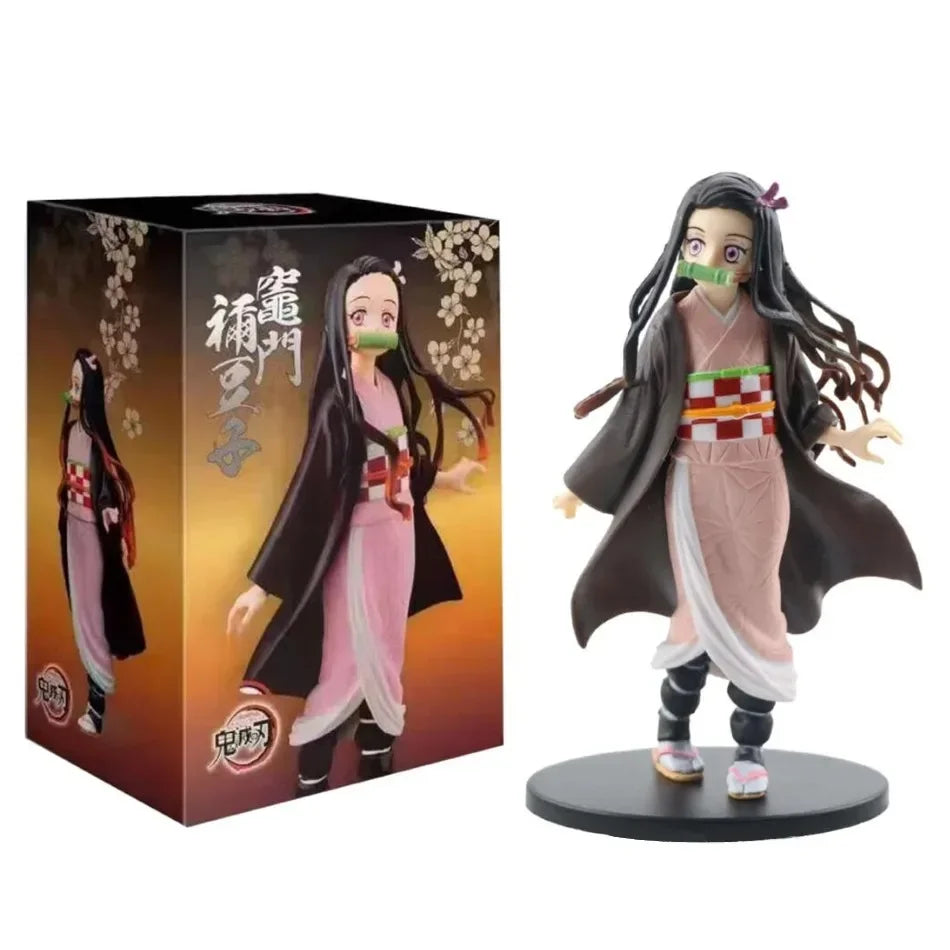 Anime Figure Demon Slayer Figures Kimetsu No Yaiba Doll Tanjiro Nezuko Zenitsu Figurine Inosuke Warrior Action Figure Model Toys